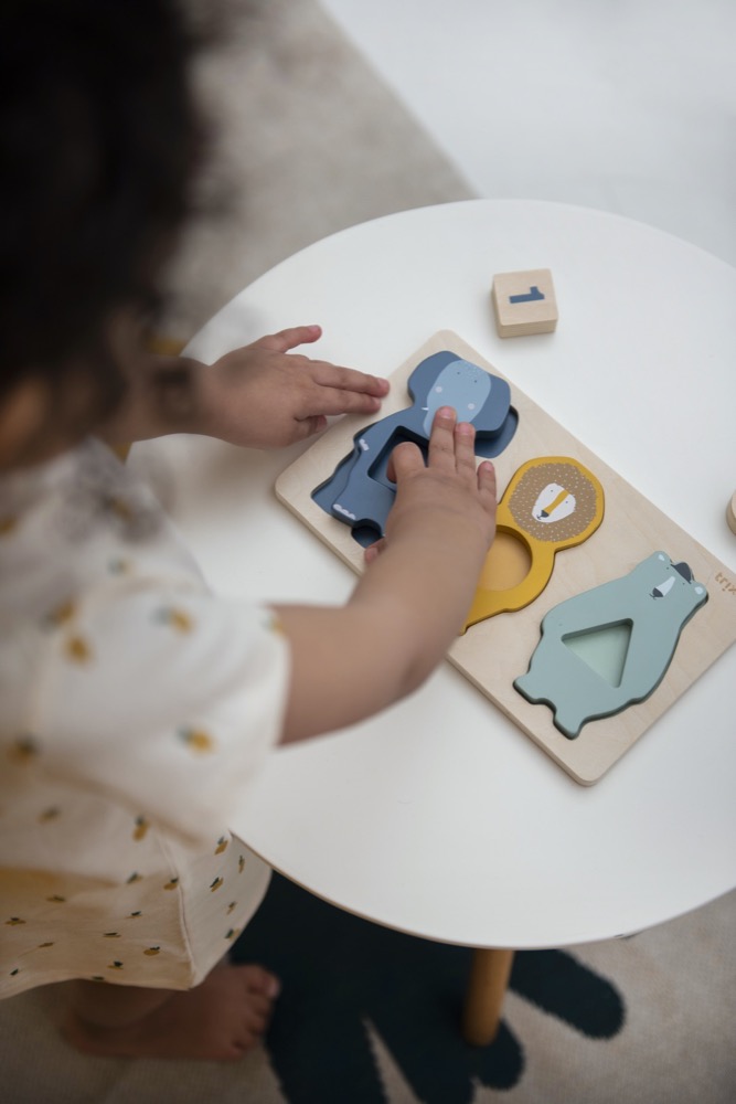 Wooden counting puzzle